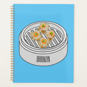 Agenda Ilustração de desenho animado Shumai dim sum
