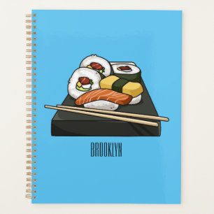 Agenda Ilustração de desenho animado Sushi