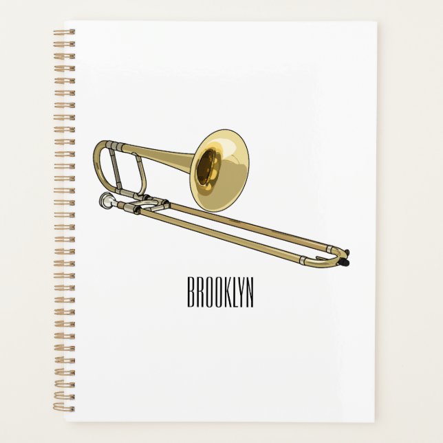 Agenda Ilustração de desenho animado Trombone (Frente)