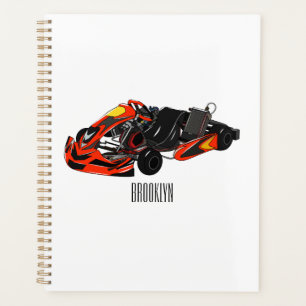 Agenda Ilustração de desenho de corrida de Kart