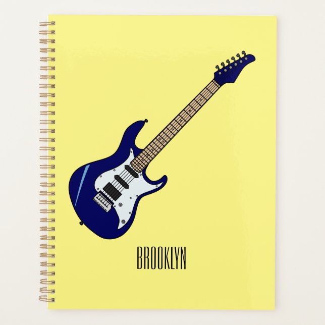 Agenda Ilustração de desenho de guitarra elétrica (Frente)