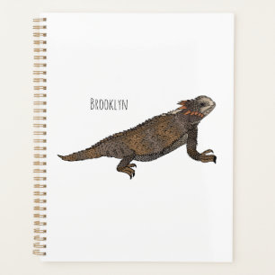 Agenda Ilustração de desenho de lagarto com horda-regal