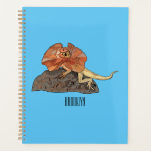 Agenda Ilustração de desenho de lagarto de pescoço frito