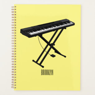 Agenda Ilustração de desenho de piano de teclado