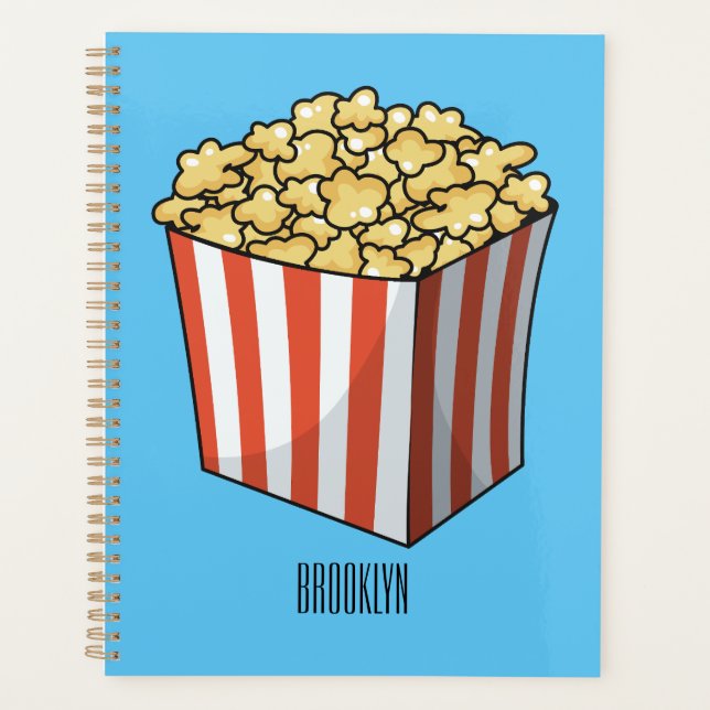 Agenda Ilustração de desenho de pipoca (Frente)