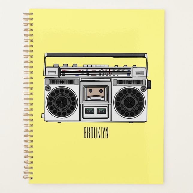 Agenda Ilustração de desenho de rádio (Frente)