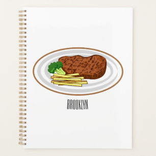 Agenda Ilustração de desenho em bife