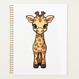 Agenda Ilustração de girafa de desenho animado