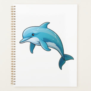 Agenda Ilustração de golfinho de desenho animado