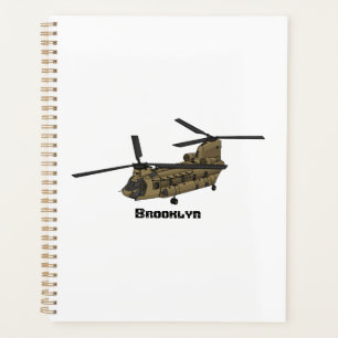 Agenda Ilustração de helicóptero militar Chinook