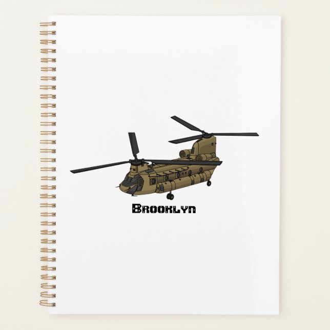 Agenda Ilustração de helicóptero militar Chinook (Frente)