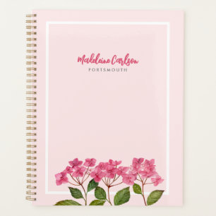 Agenda Ilustração de Lacecaps de Hydrangea Pink de Aquare