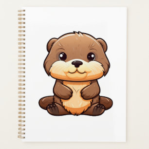 Agenda Ilustração de lontra de desenho animado