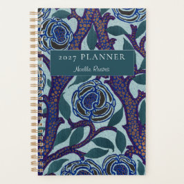 Agenda Ilustração de Padrão Botânico Vintage