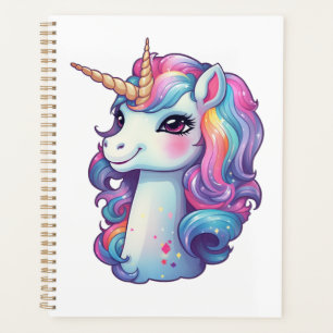 Agenda Ilustração de unicórnio de desenho