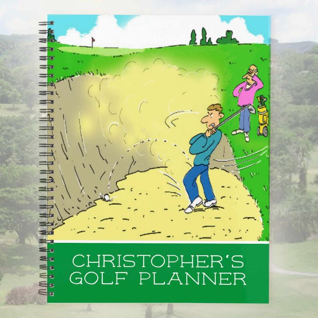 Agenda Ilustração divertida de golfistas jogando golfe. G (Criador carregado)