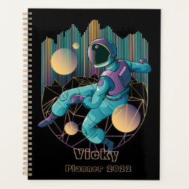 Agenda Ilustração do Astronauta Tecnológico Moderno