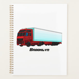 Agenda Ilustração do caminhão do trailer vermelho
