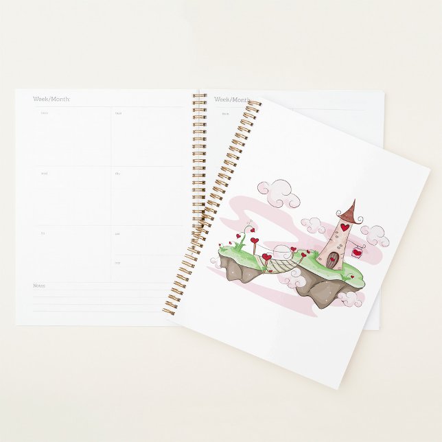 Agenda Ilustração do Castelo de Amor Flutuante Fantasia R (Criador carregado)