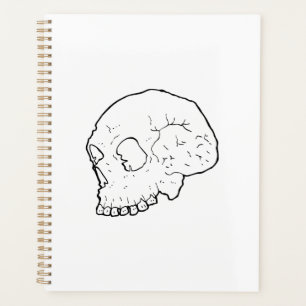Agenda ilustração do crânio