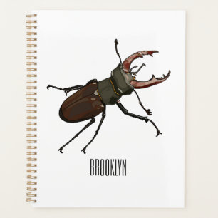 Agenda Ilustração do desenho animado do besouro do Stag