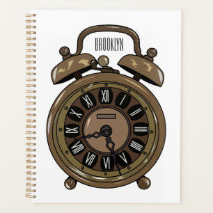 Agenda Ilustração do desenho do relógio do alarme