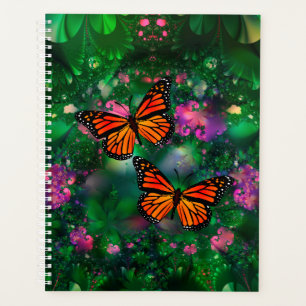 Agenda Ilustração do Jardim da Borboleta Monarch