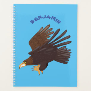 Agenda ilustração engraçada da águia-ouro