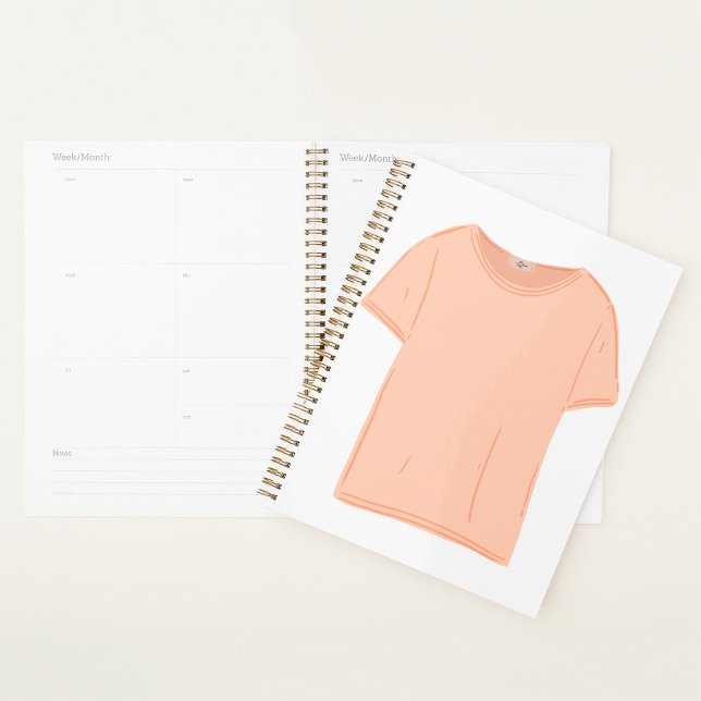 Agenda Ilustração Minimalista de Peach Tee (Criador carregado)