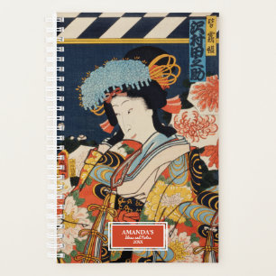 Agenda Ilustração no estilo Ukiyo-e de Toyohara Kunichika