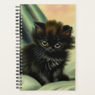 Agenda Ilustração Vintage Black Kitten