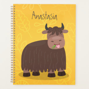 Agenda Imagem animada de relva feliz comendo iaque engra