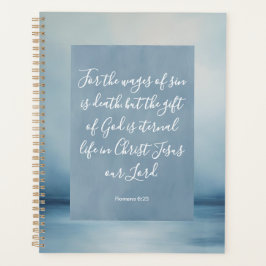 Agenda Imagem da Bíblia Verso Romanos 6:23 Caderno Espira