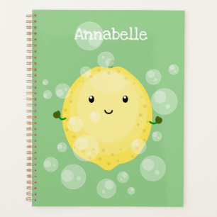 Agenda Imagem das bolhas de fruta de limão-branco