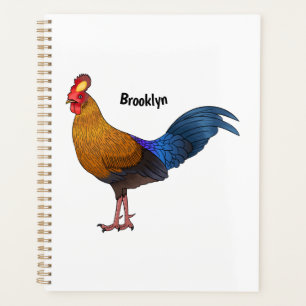 Agenda Imagem de desenho animado de aves de junglefowl no