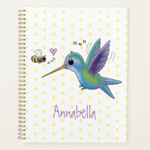 Agenda Imagem de desenho animado de bee hummingbird