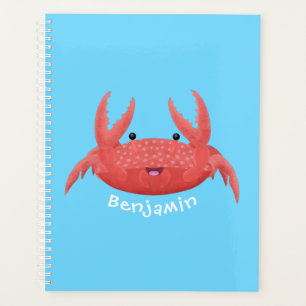 Agenda Imagem de desenho animado de caranguejo vermelho-b
