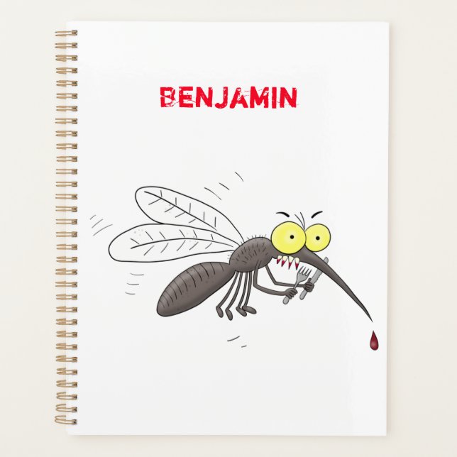 Agenda Imagem de desenho animado de insetos mosquitos eng (Frente)
