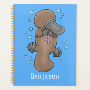 Agenda Imagem de desenho animado de platypus de bebê feli