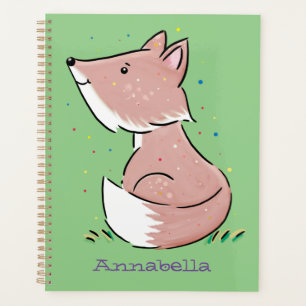 Agenda Imagem de desenho animado de raposas de bebês