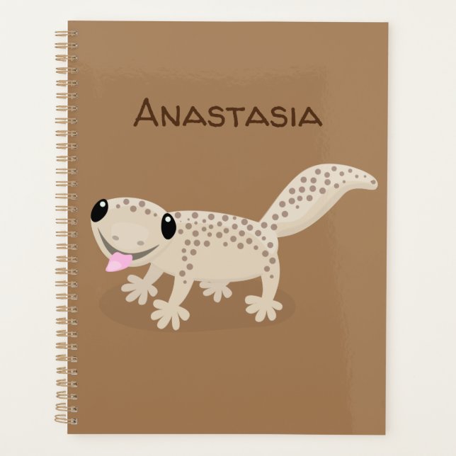 Agenda Imagem de desenho animado de uma lagartixa pintada (Frente)