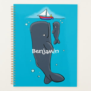 Agenda Imagem de desenhos animados de baleias-brancas e e