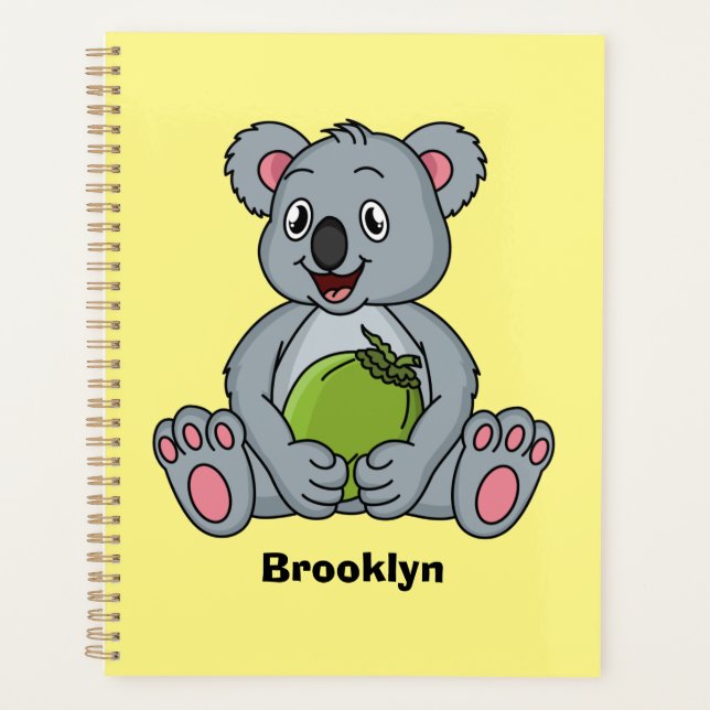 Agenda Imagem de desenhos em coala e coco (Frente)
