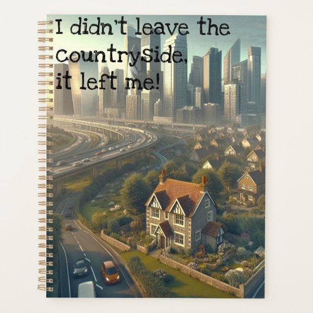 Agenda Imagem de uma cabana bonita com uma cidade próxima (Frente)