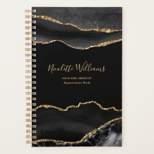 Agenda Imagem Dourada de mármore branca Elegante Personal