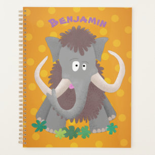 Agenda Imagem engraçada de desenho animado de mamute