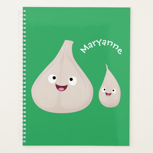 Agenda Imagem vegetal do desenho animado de alho cúprico (Frente)