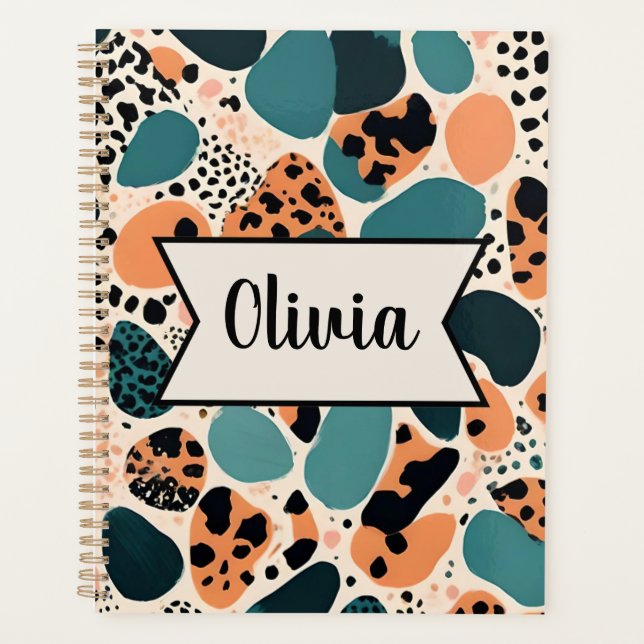 Agenda Impressão Animal Personalizada Fofa (Frente)