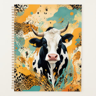 Agenda Impressão de Animal Vaca Personalizada