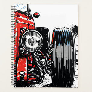 Agenda Impressão de Arte Pop da Frente de Carro Clássico